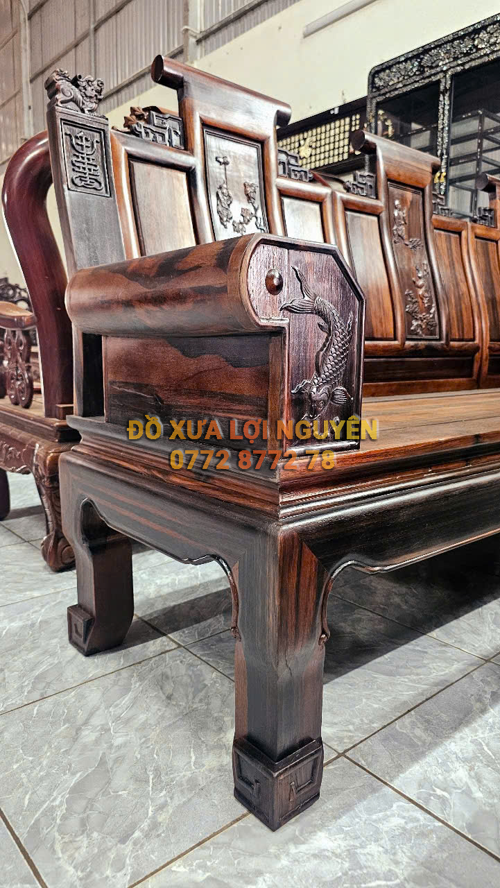 Bộ bàn 6 món, Gỗ mun ta xưa