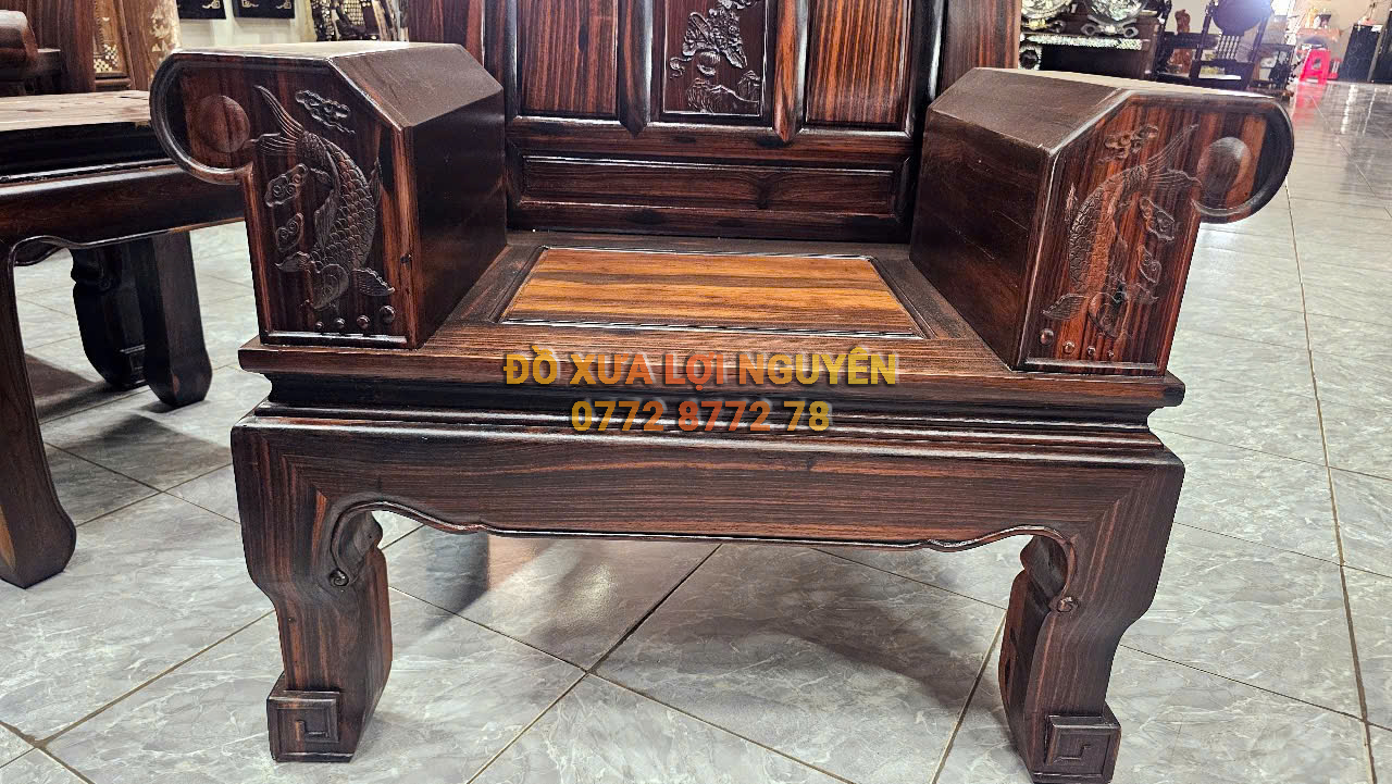 Bộ bàn 6 món, Gỗ mun ta xưa