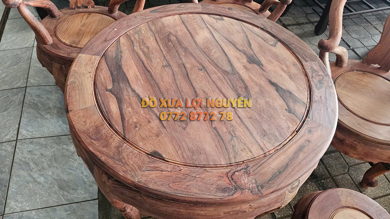 Bộ bàn minh thúng, gỗ cẩm lai xưa, 7 món