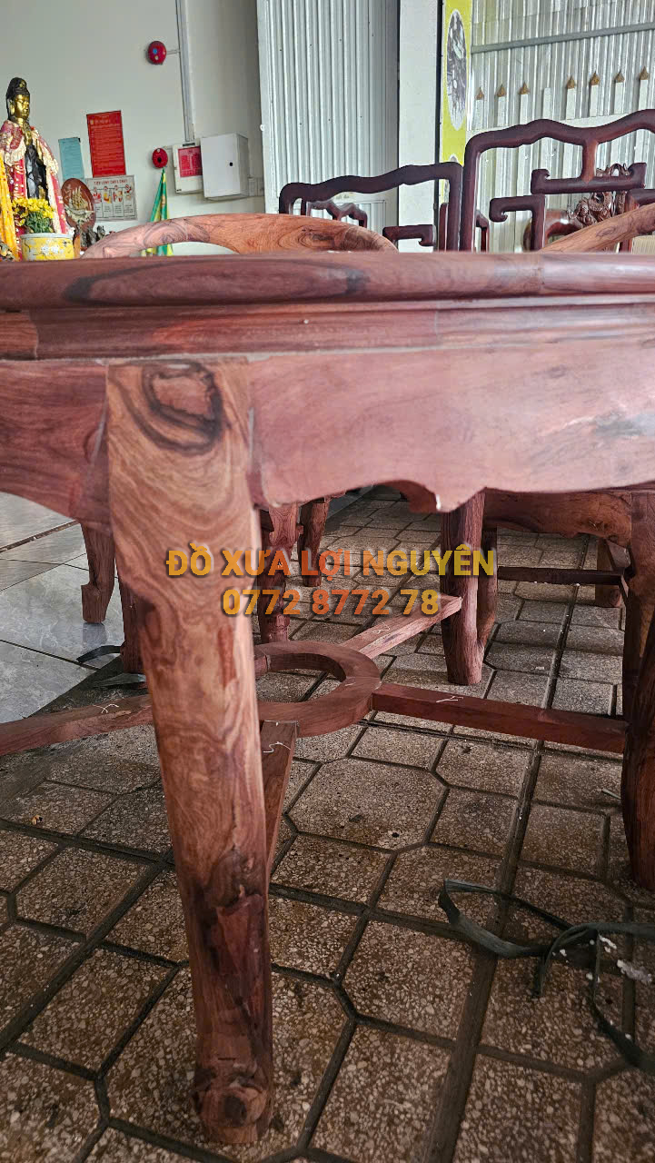 Bộ bàn minh thúng, gỗ cẩm lai xưa, 7 món