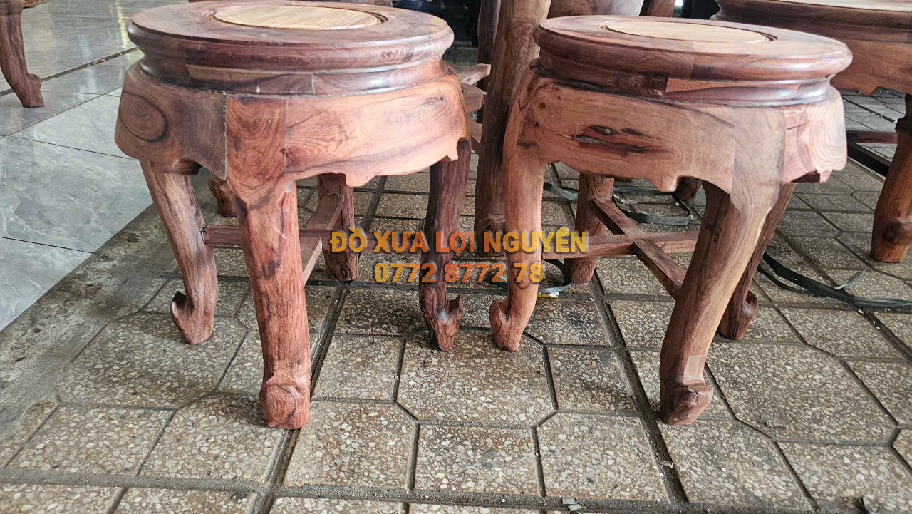 Bộ bàn minh thúng, gỗ cẩm lai xưa, 7 món