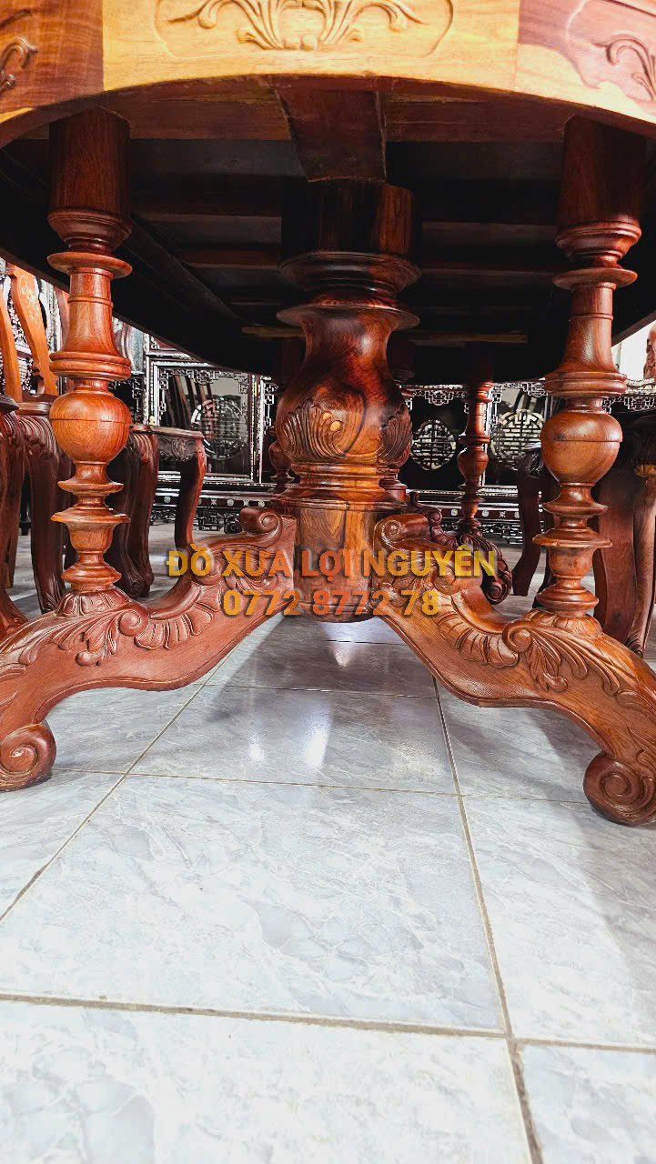 Bàn ăn 9 món, gỗ cẩm lai