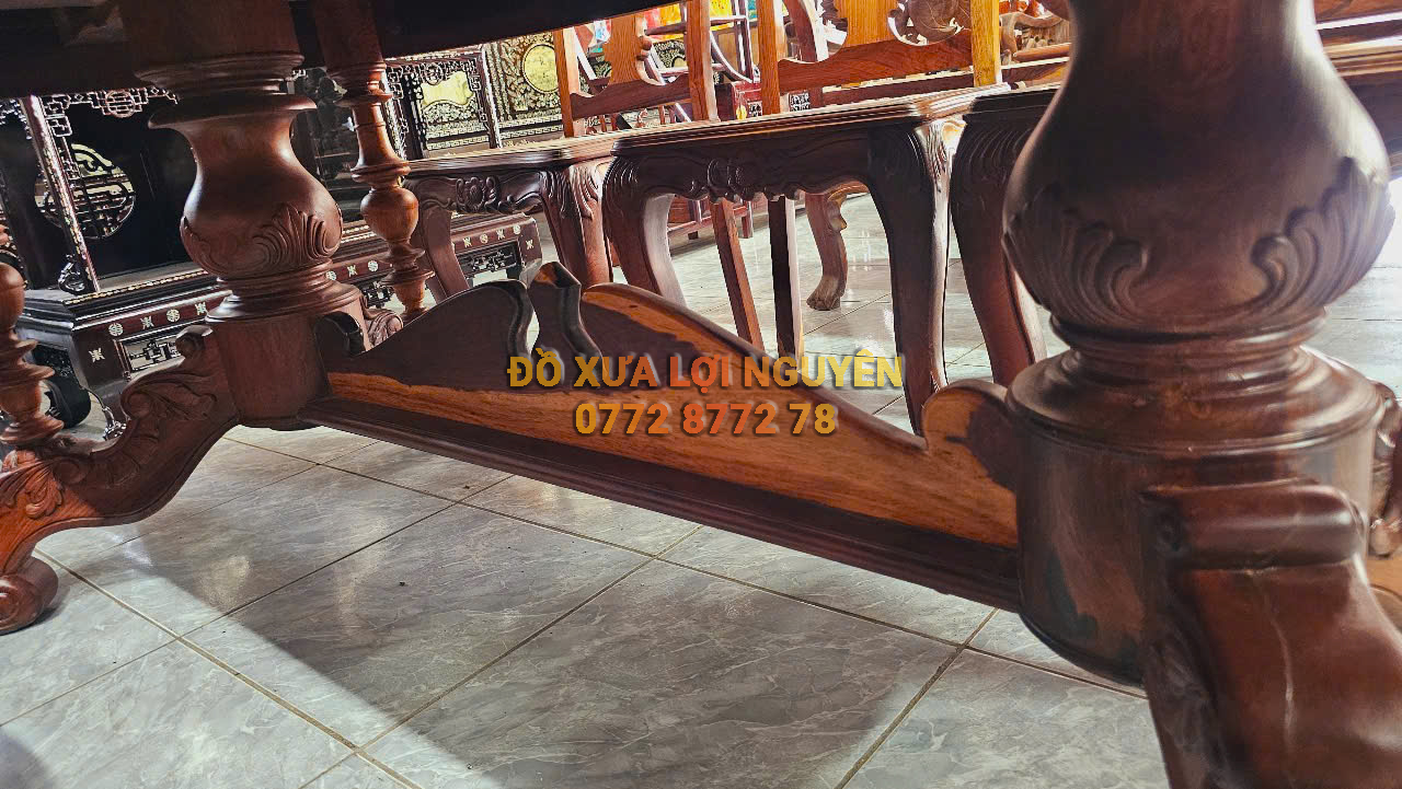 Bàn ăn 9 món, gỗ cẩm lai
