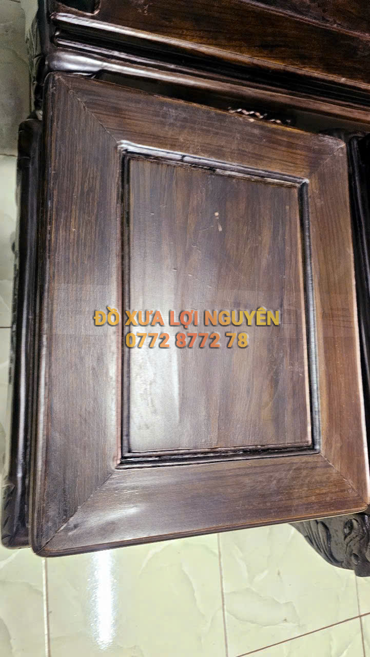 Bộ bàn gỗ mun ta xưa, trạm nghê, 6 món