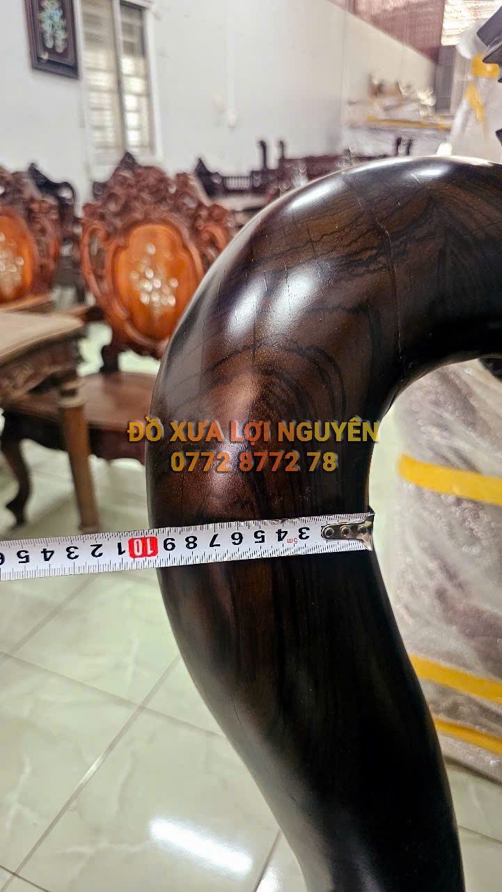 Bộ bàn gỗ mun ta xưa, trạm nghê, 6 món