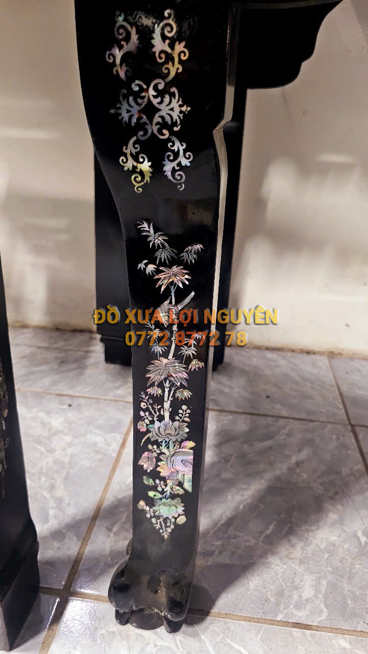 Ghế nghi thờ, gỗ gõ mật xưa, cẩn ốc đẹp