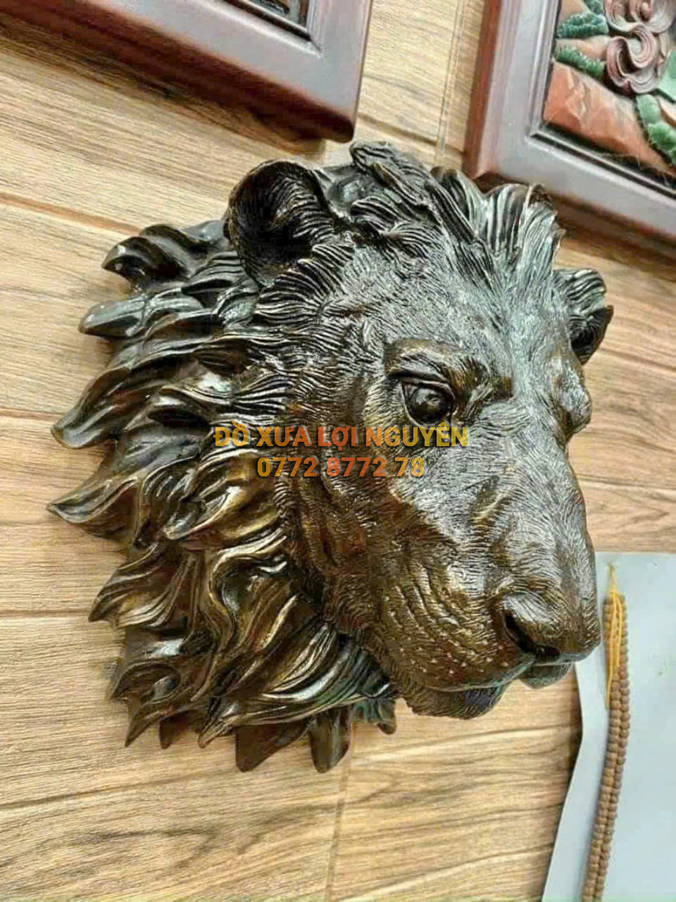 Đầu sư tử phong thủy bằng đồng