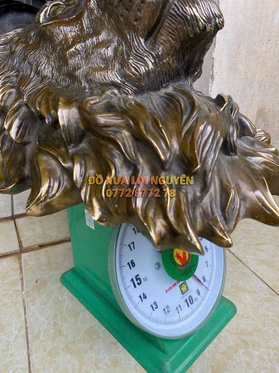 Đầu sư tử phong thủy bằng đồng