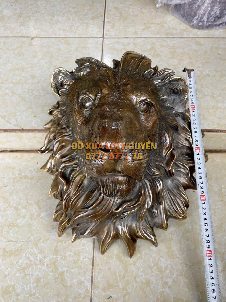 Đầu sư tử phong thủy bằng đồng