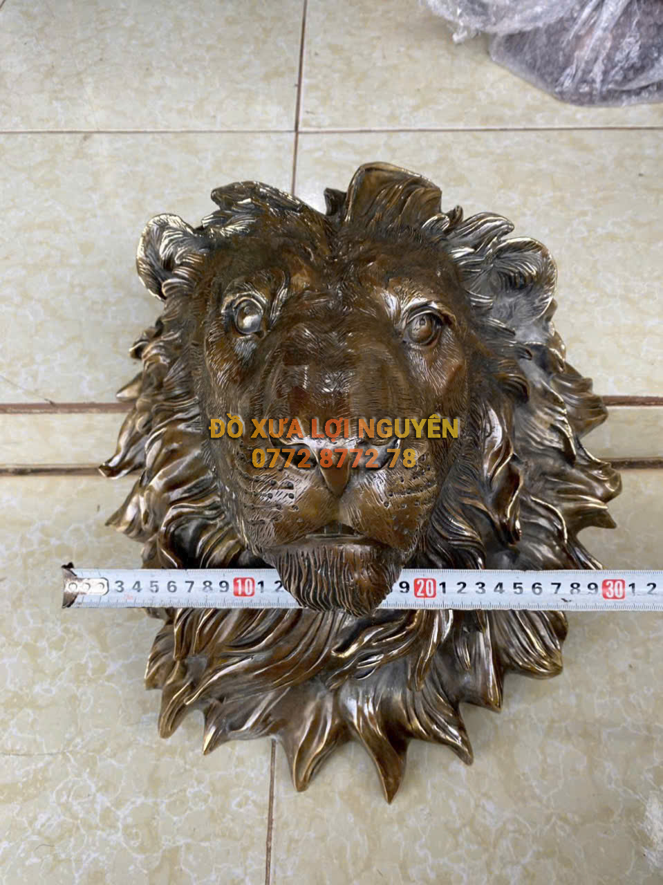 Đầu sư tử phong thủy bằng đồng