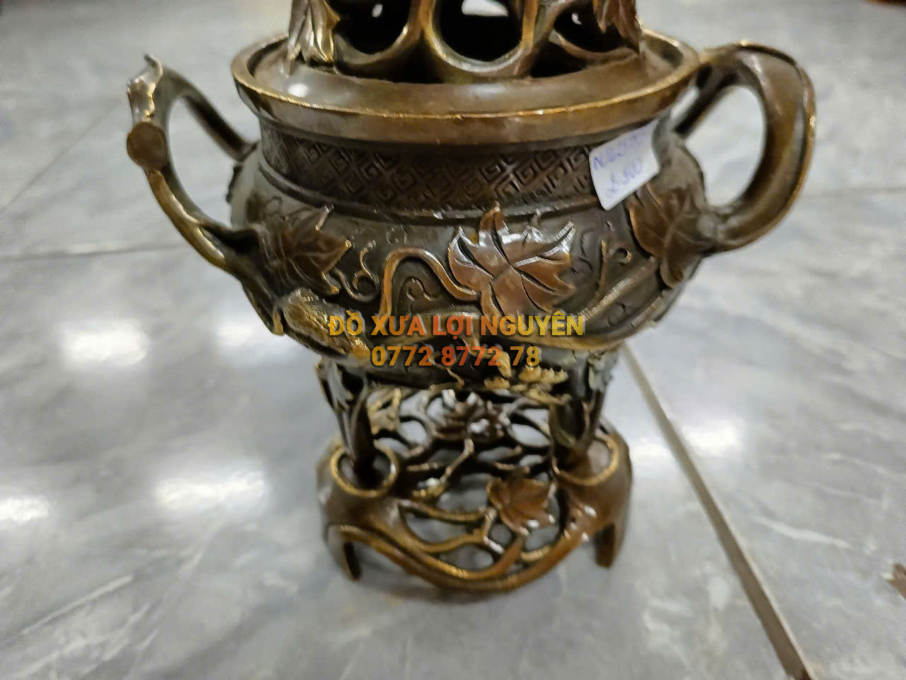 Xông trầm nho sóc bằng đồng