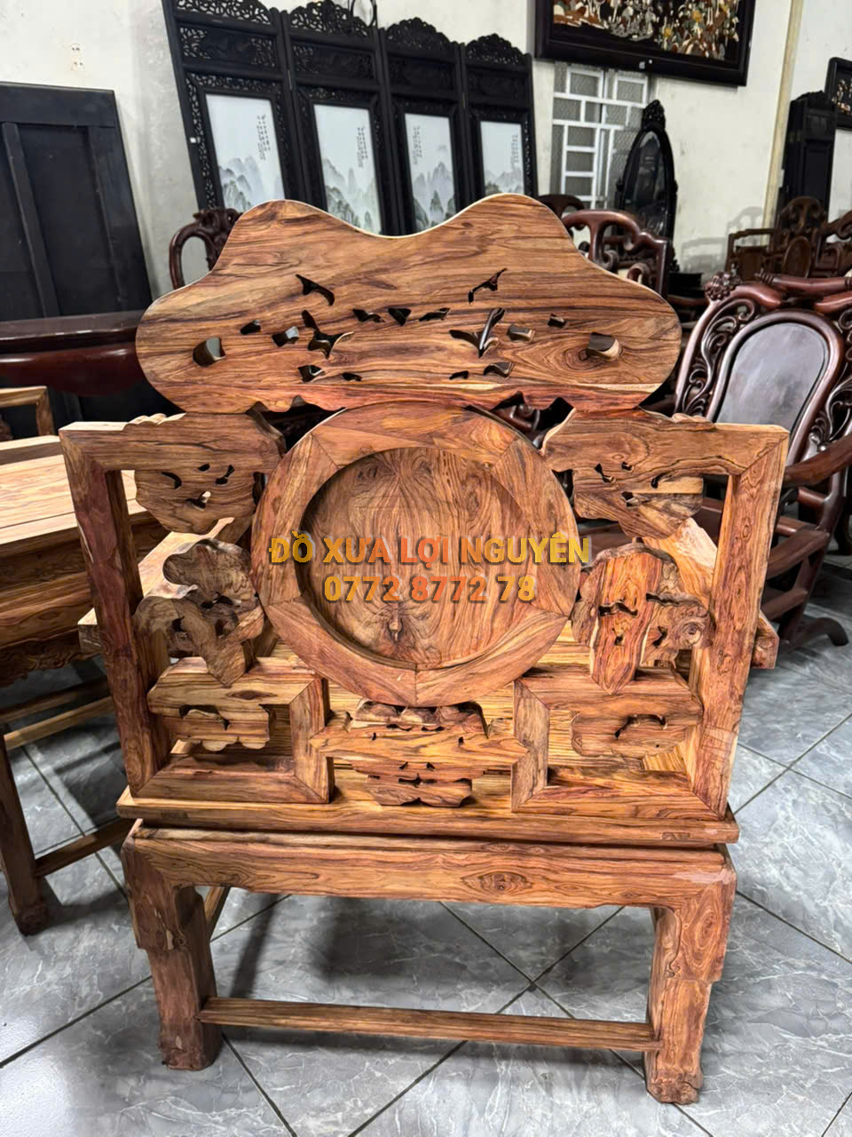 Bộ 3 món gỗ sưa đỏ vip, hiếm gặp