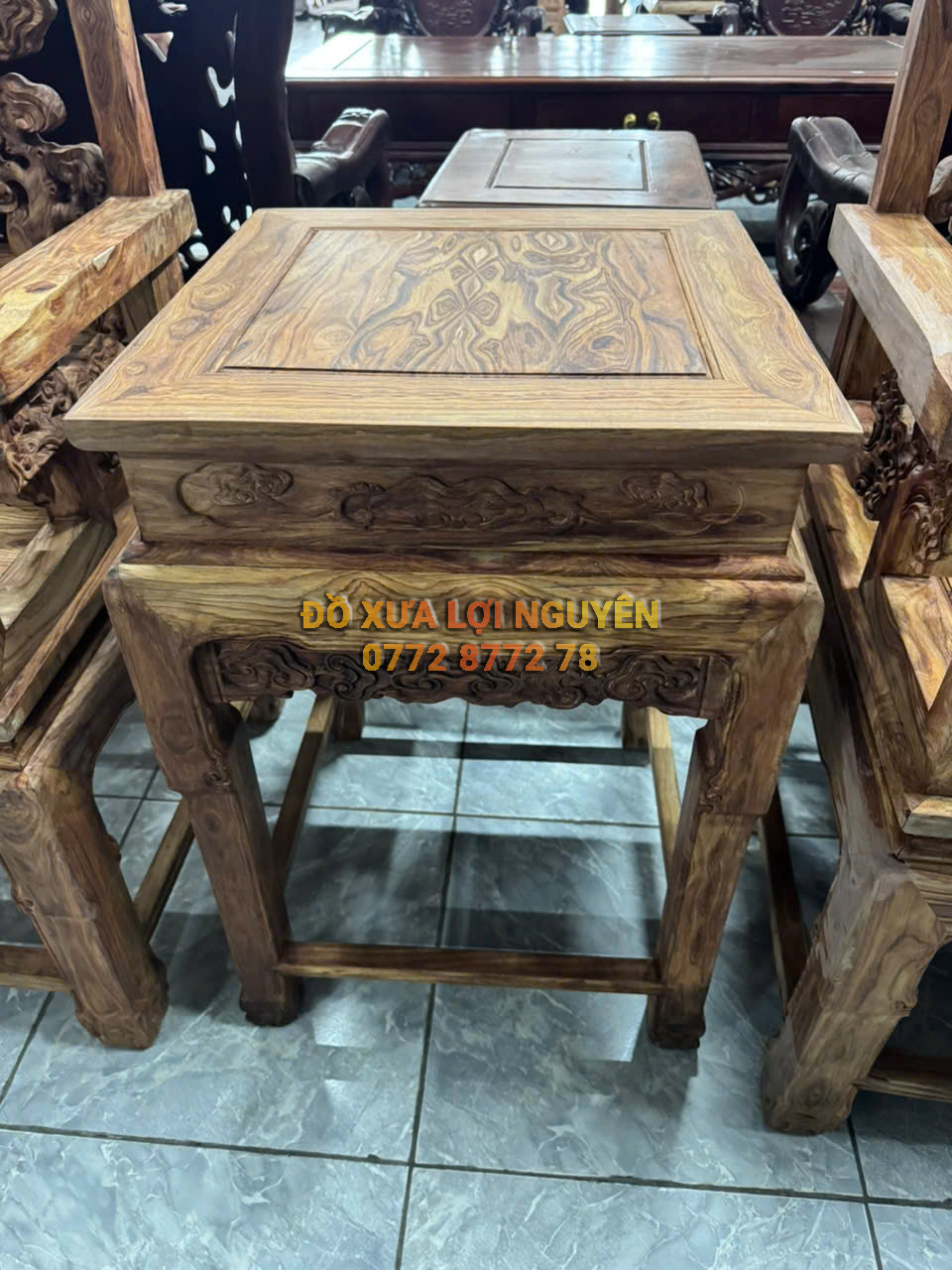 Bộ 3 món gỗ sưa đỏ vip, hiếm gặp