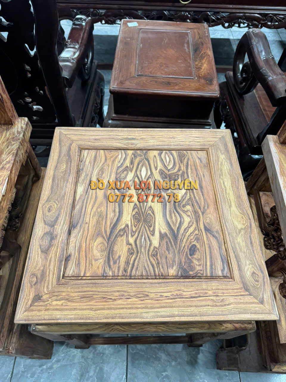 Bộ 3 món gỗ sưa đỏ vip, hiếm gặp