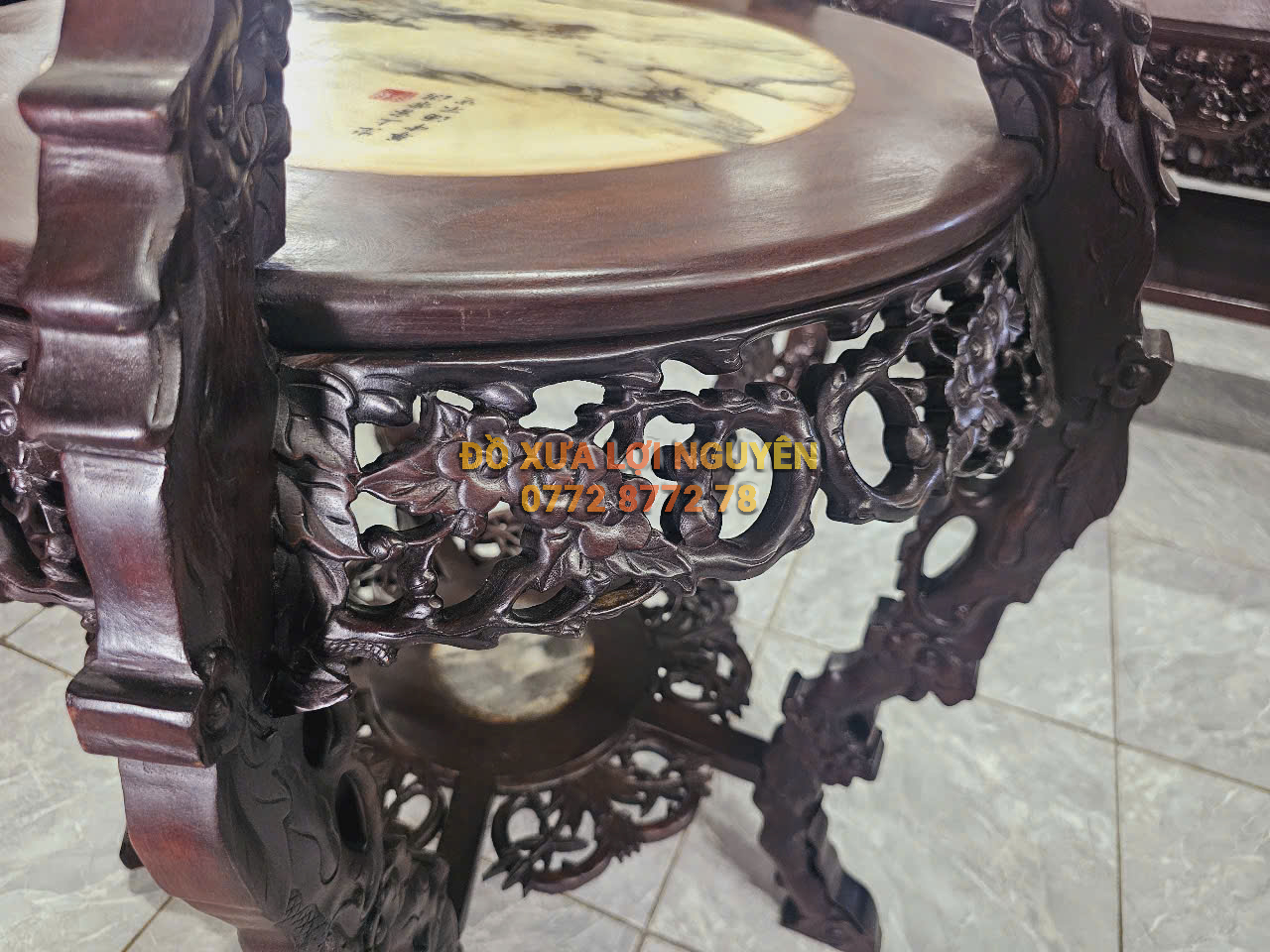 Đôn 5 đầu rồng, gỗ gõ mật VIP