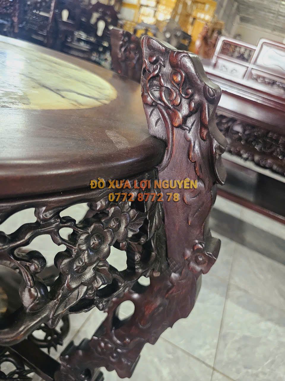 Đôn 5 đầu rồng, gỗ gõ mật VIP
