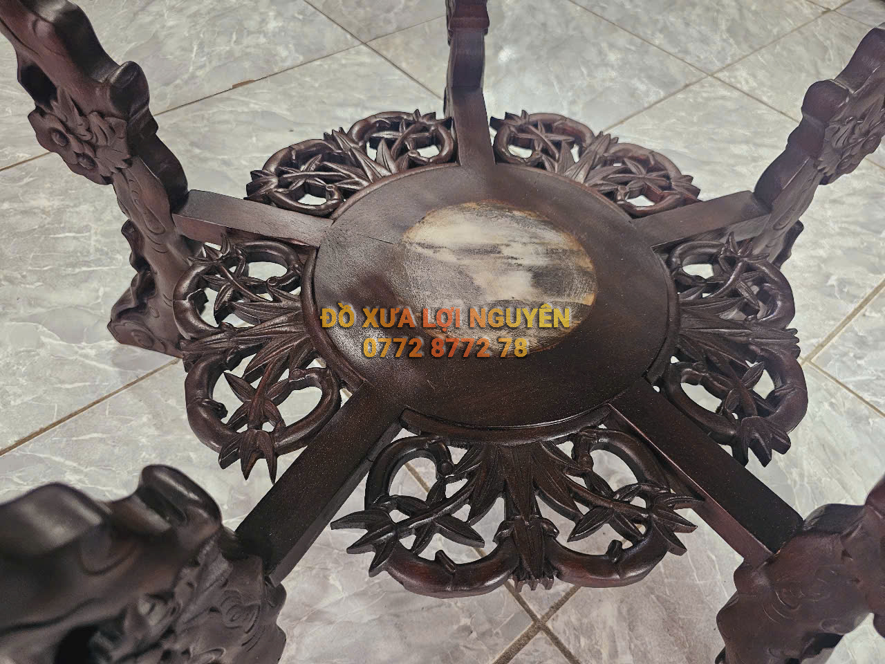 Đôn 5 đầu rồng, gỗ gõ mật VIP