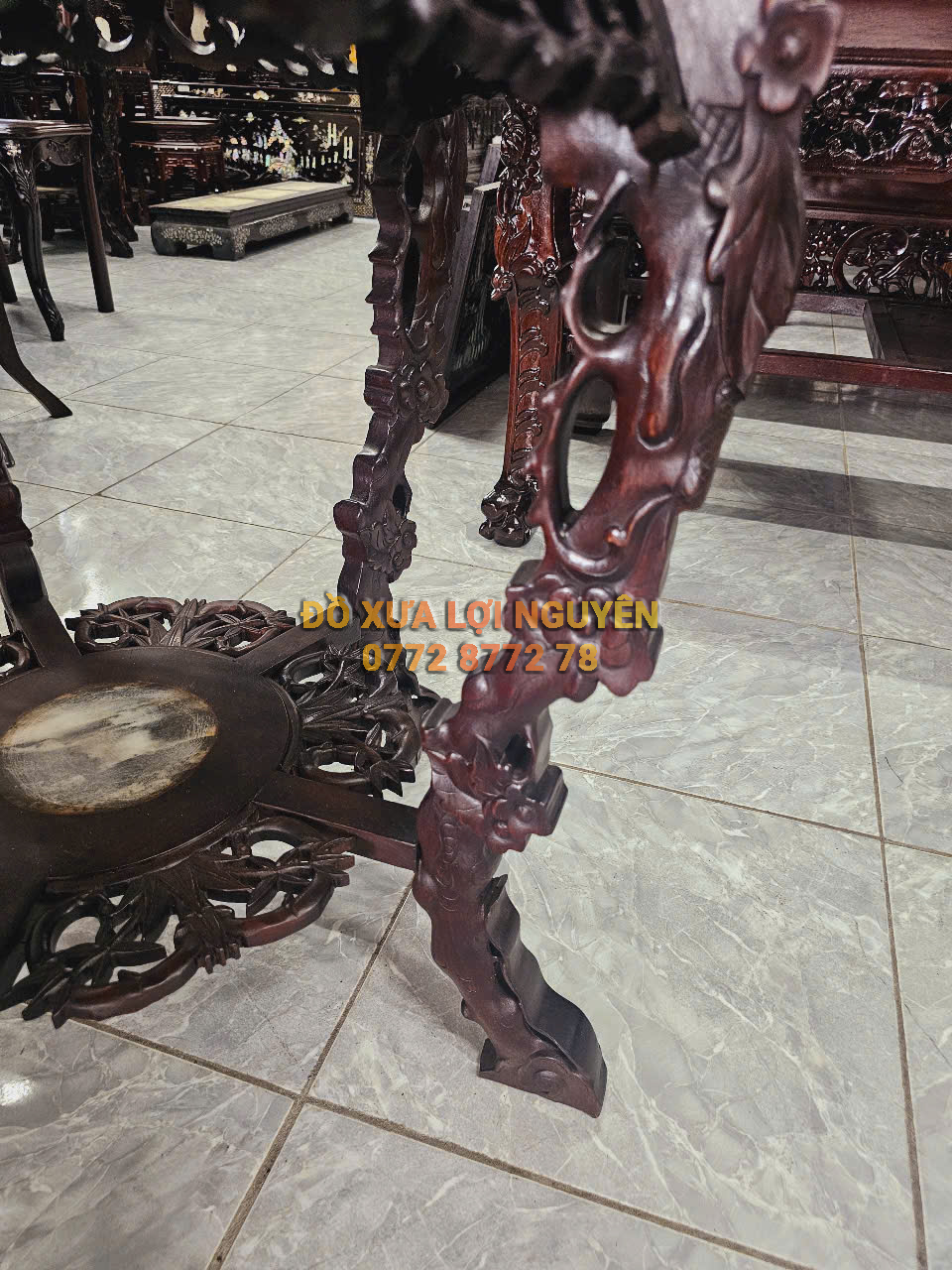 Đôn 5 đầu rồng, gỗ gõ mật VIP