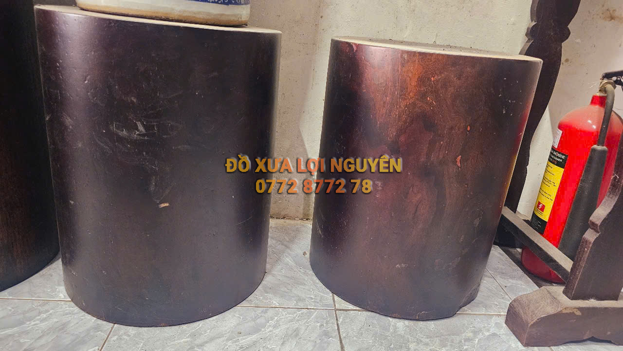 Đôn gỗ cẩm thị xưa, nguyên khối