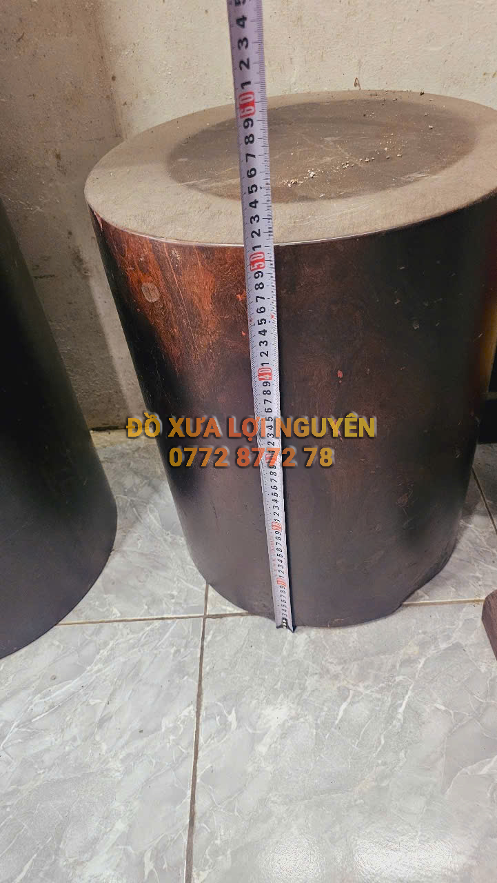 Đôn gỗ cẩm thị xưa, nguyên khối