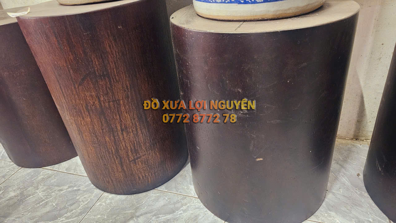 Đôn gỗ cẩm thị xưa, nguyên khối