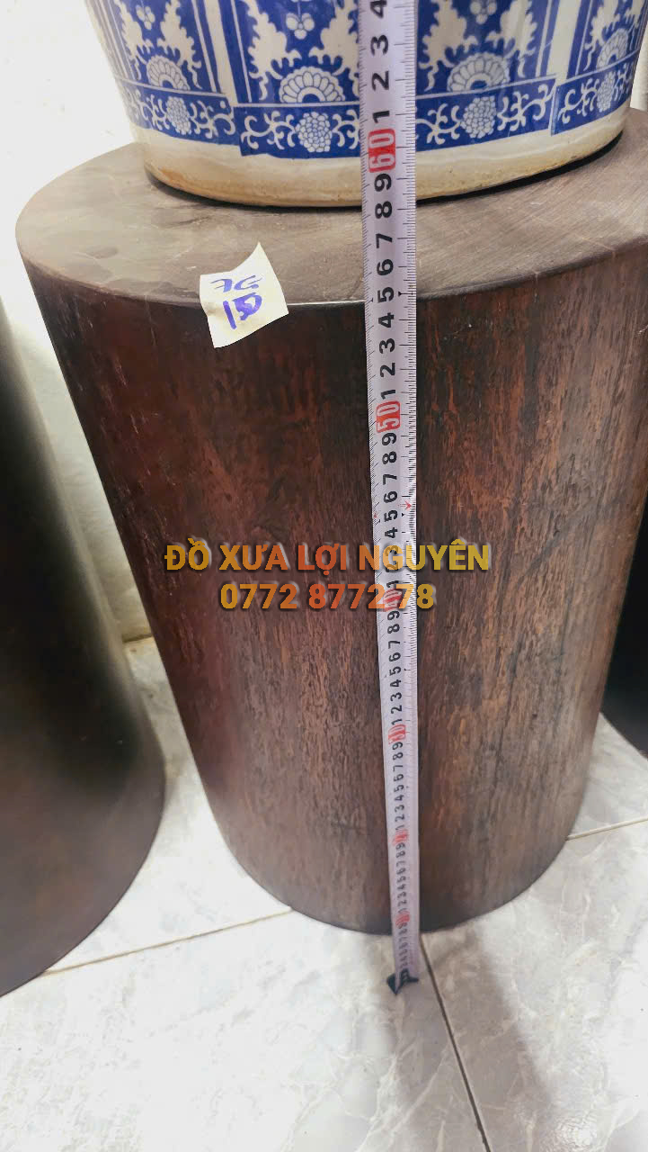 Đôn gỗ cẩm thị xưa, nguyên khối