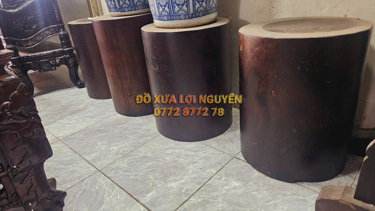 Đôn gỗ cẩm thị xưa, nguyên khối