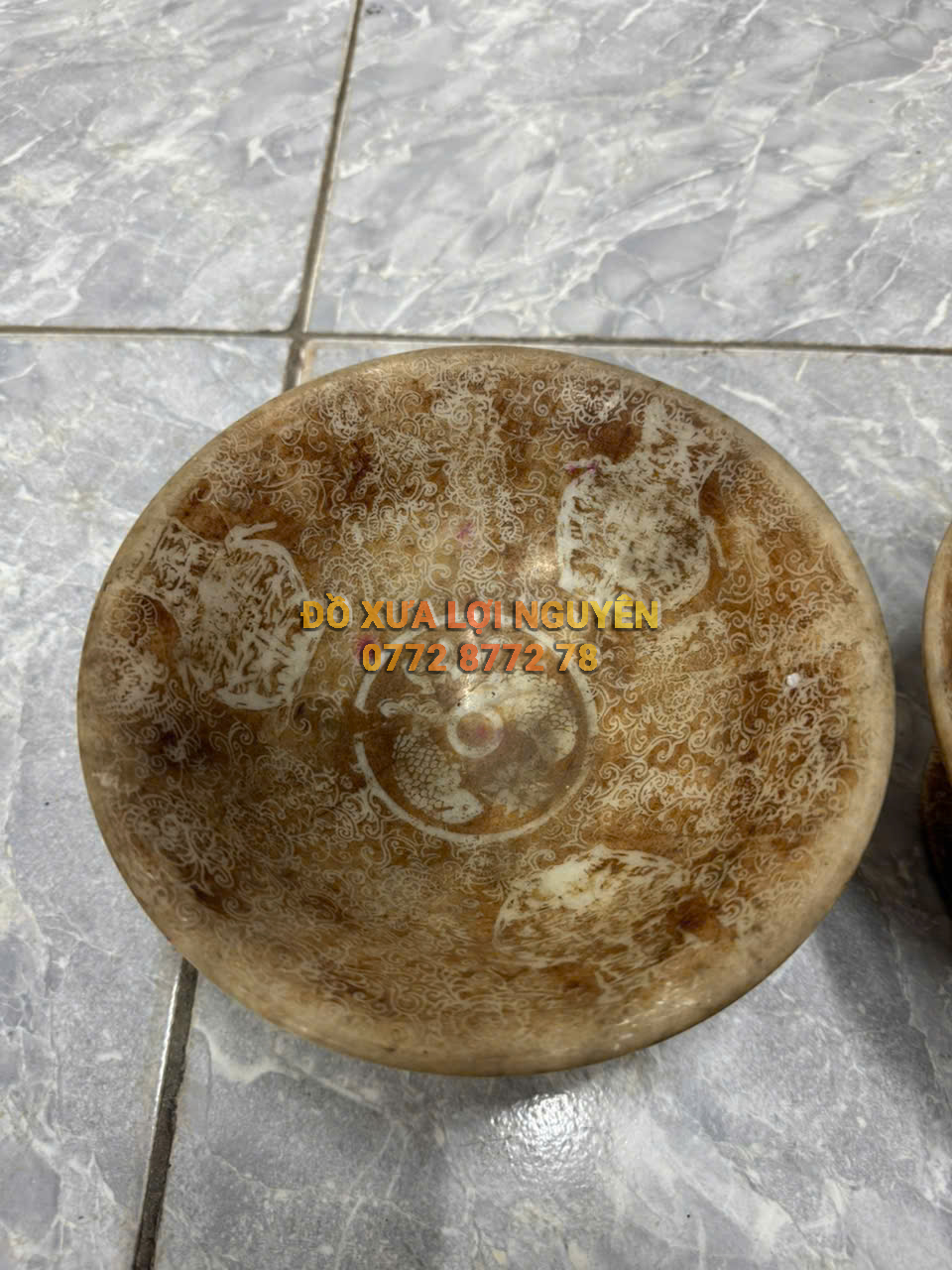 Cặp bát đá hàng tàu xưa