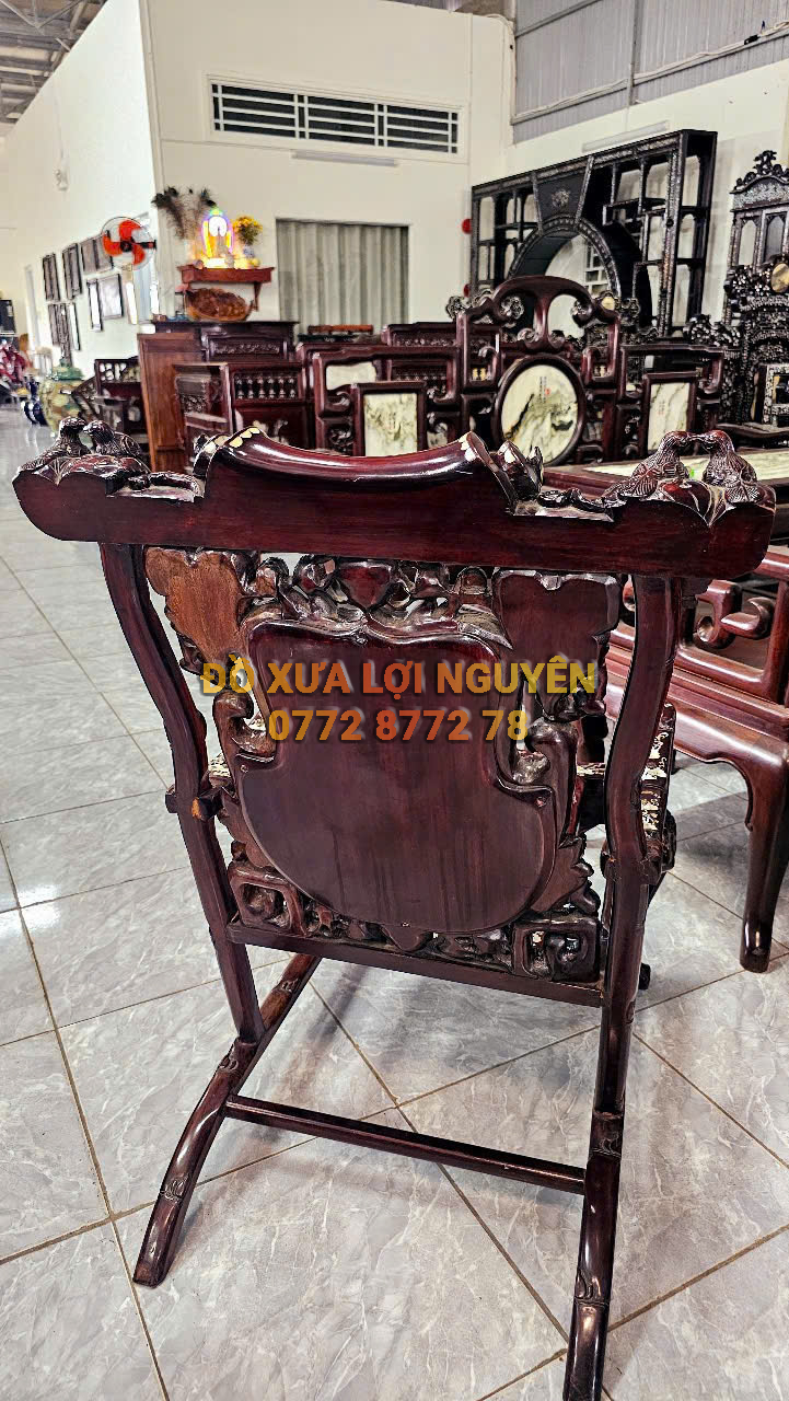 Bộ 3 món ghế thư giãn, Gỗ gõ mật chuẩn xưa