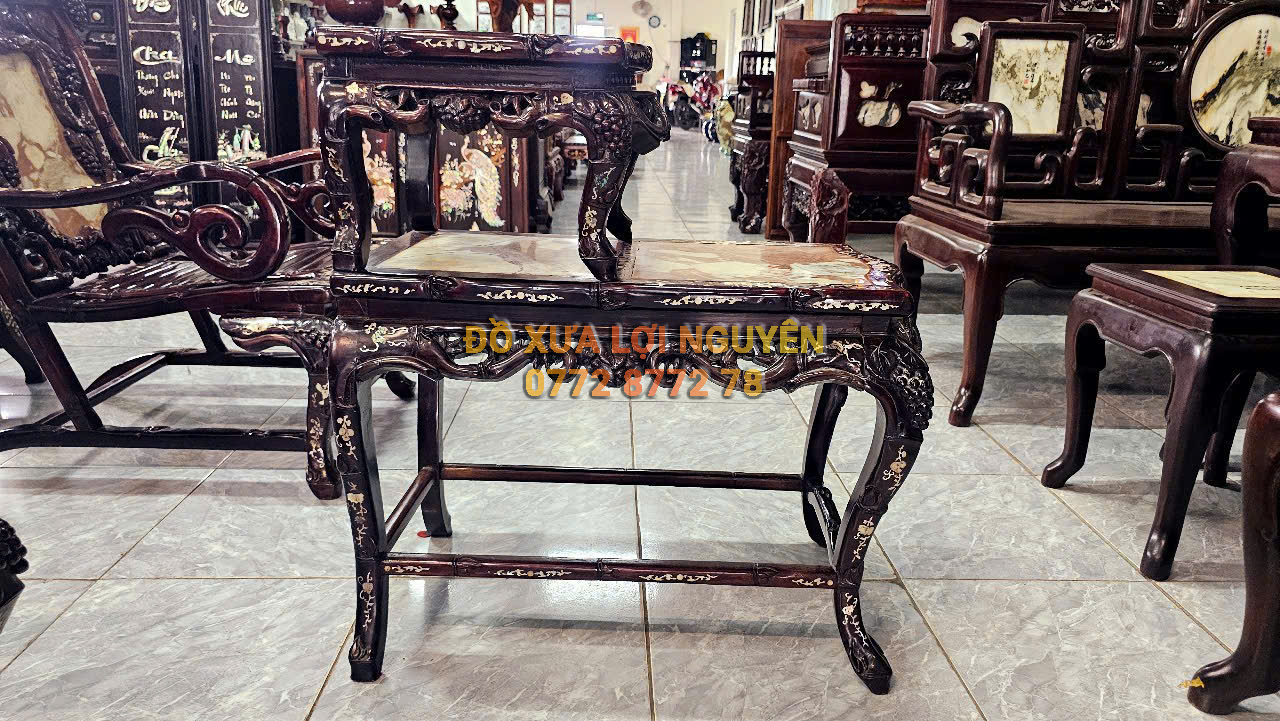 Bộ 3 món ghế thư giãn, Gỗ gõ mật chuẩn xưa