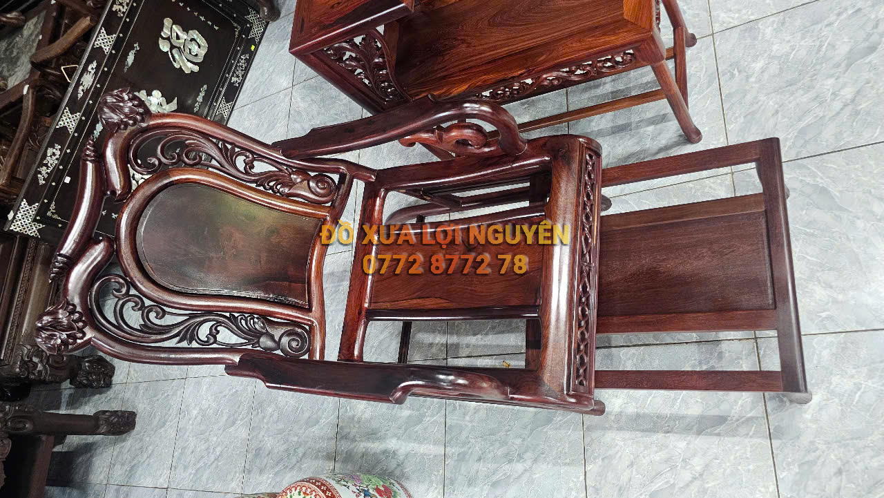 Bộ 3 món ghế thư giãn, gỗ cẩm lai