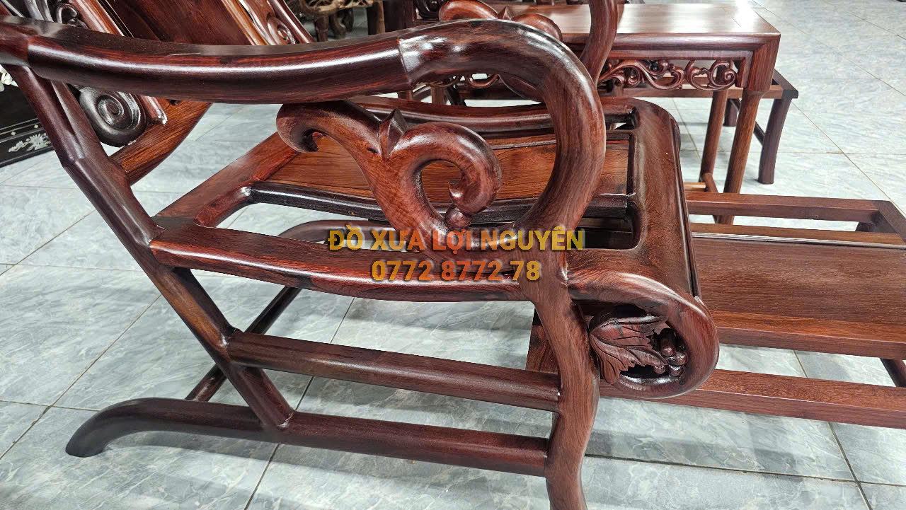 Bộ 3 món ghế thư giãn, gỗ cẩm lai