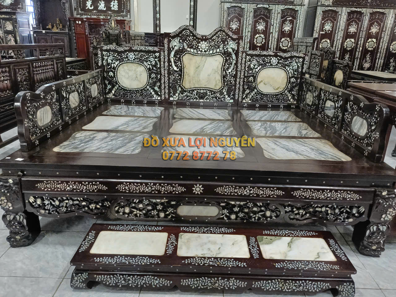 Sạp tam thành xưa khảm ốc đẹp