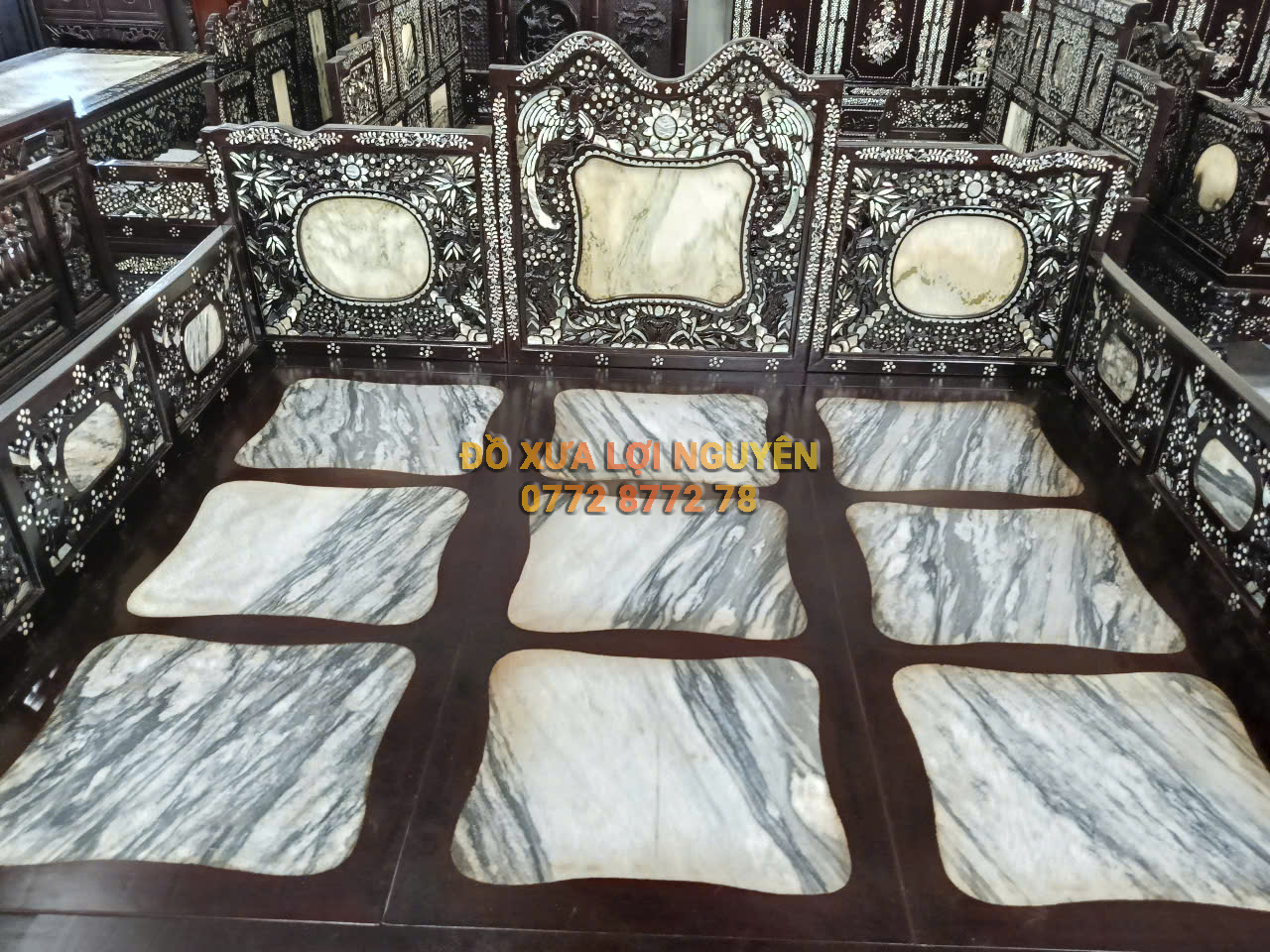 Sạp tam thành xưa khảm ốc đẹp