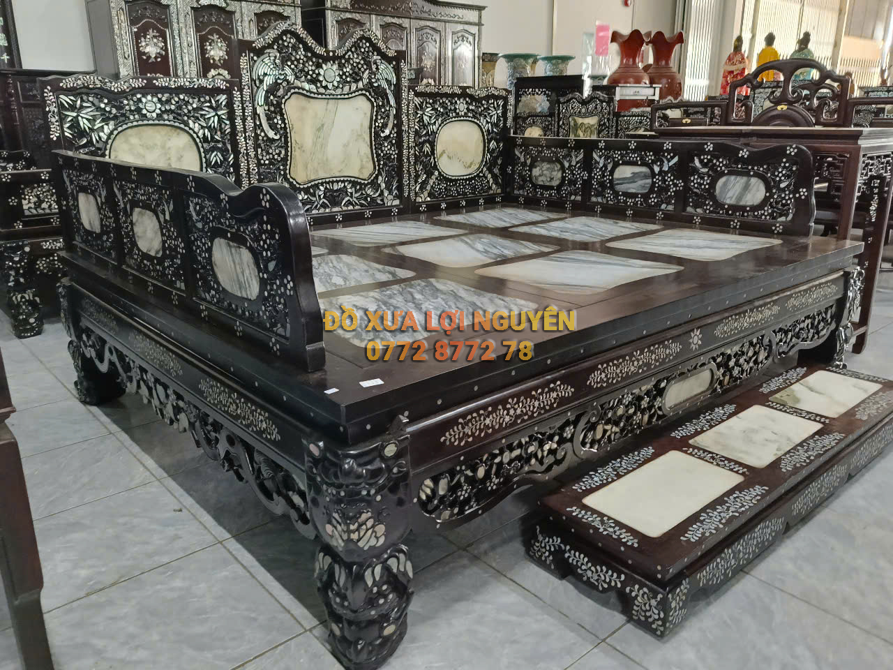 Sạp tam thành xưa khảm ốc đẹp