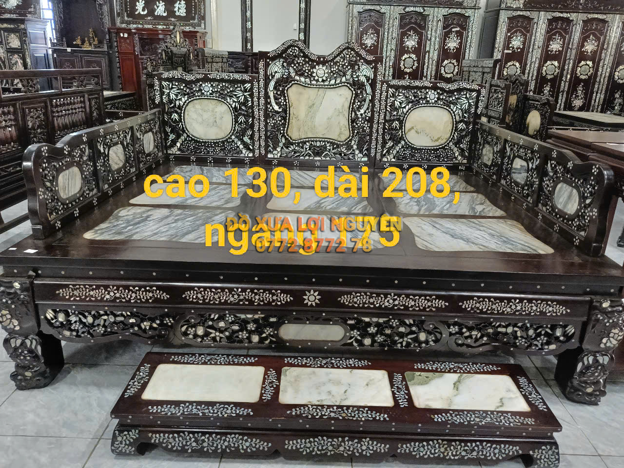 Sạp tam thành xưa khảm ốc đẹp