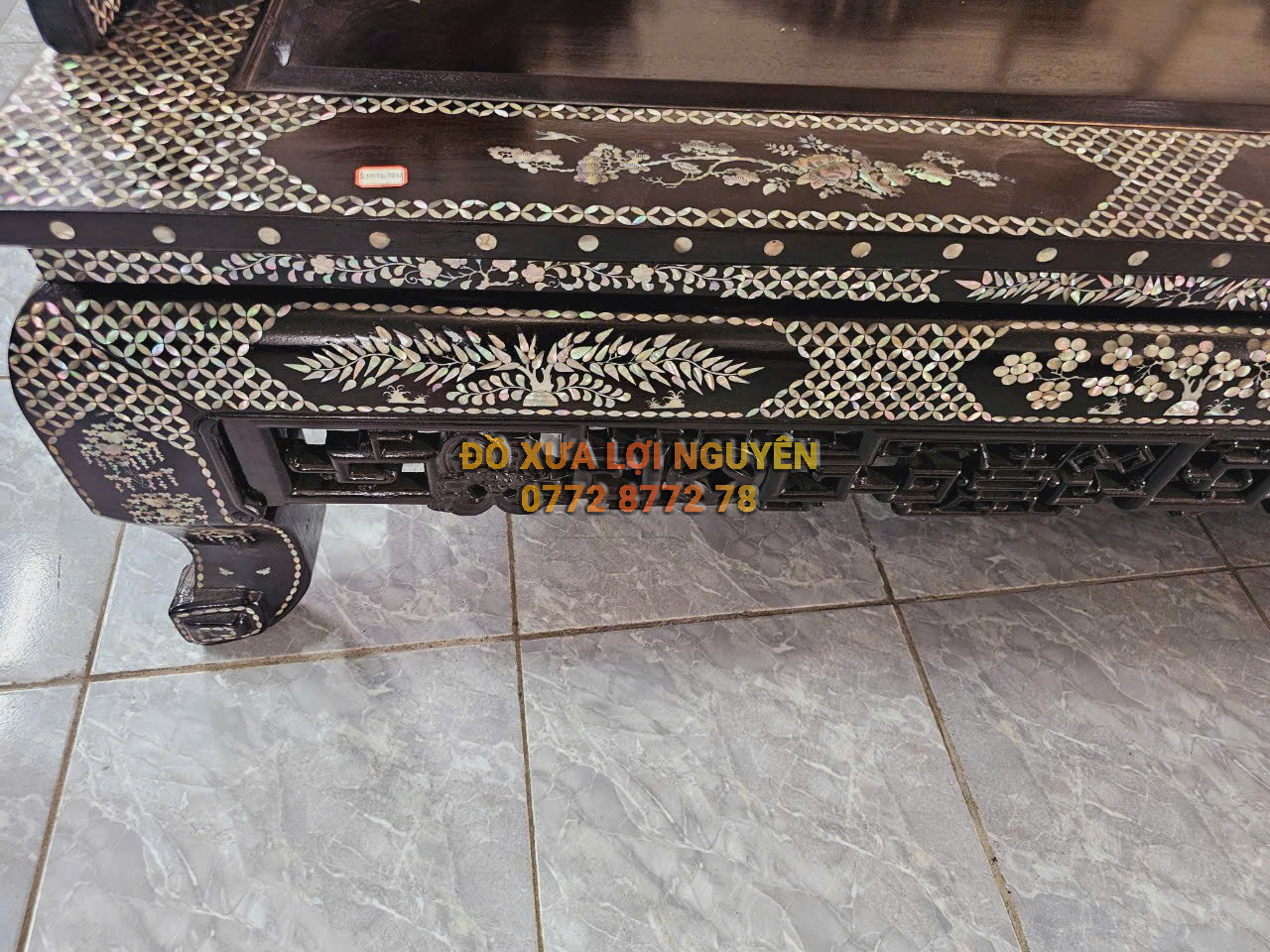 Sạp tam thành tích cổ đồ khảm ốc Singapore