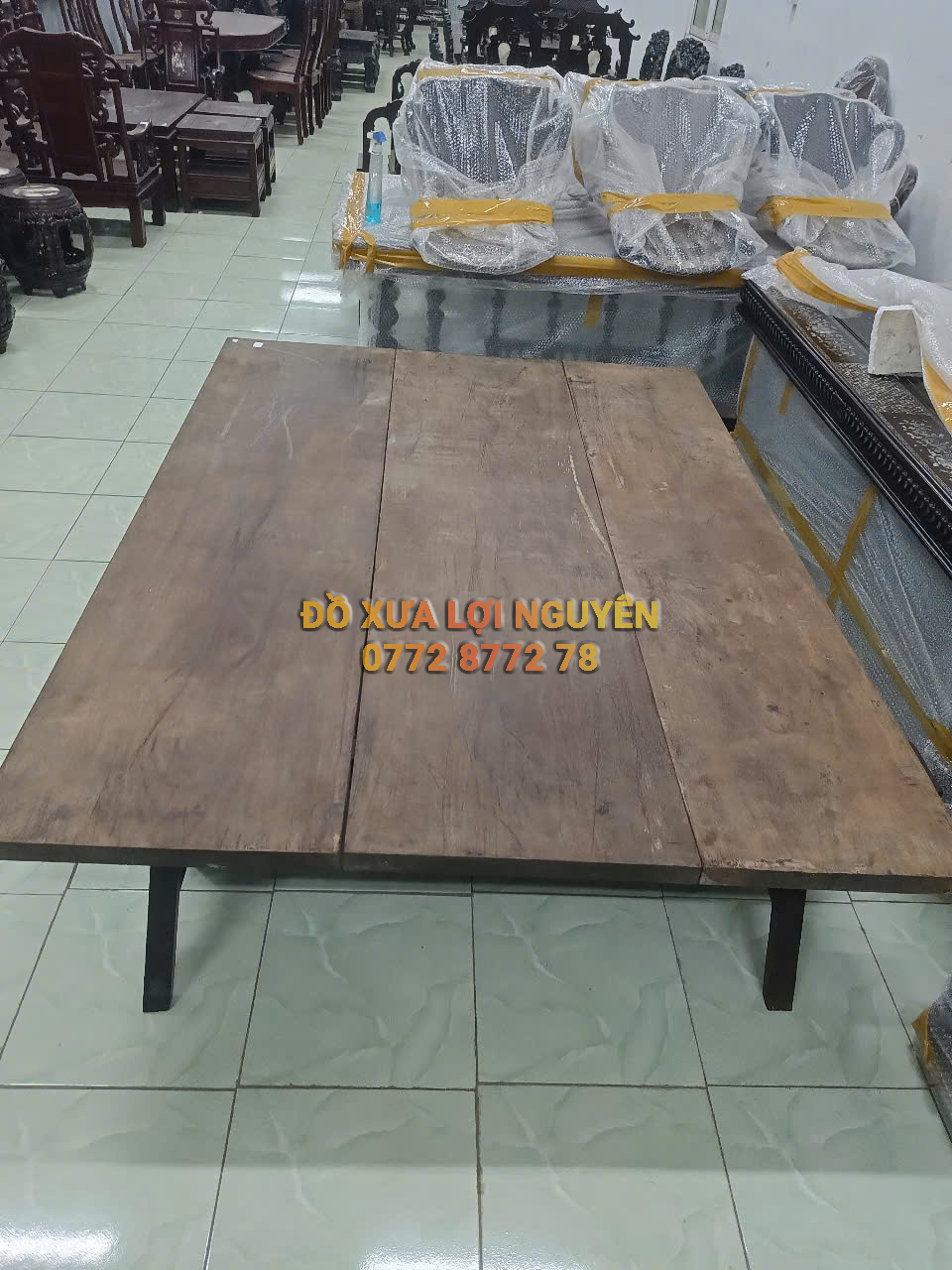 Ván ngựa 3 lá nam bộ xưa, gỗ gõ mật