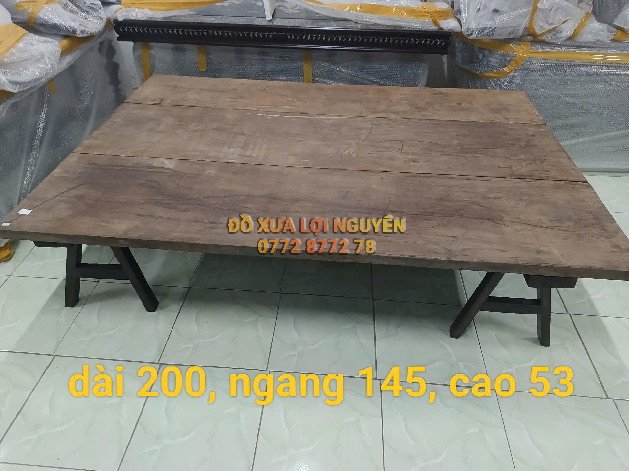 Ván ngựa 3 lá nam bộ xưa, gỗ gõ mật