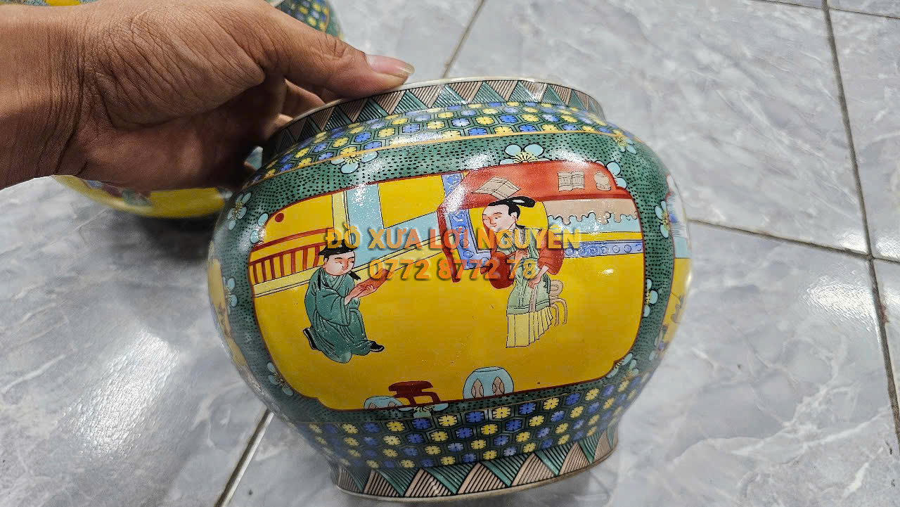 Cặp thố tích người, gốm tàu