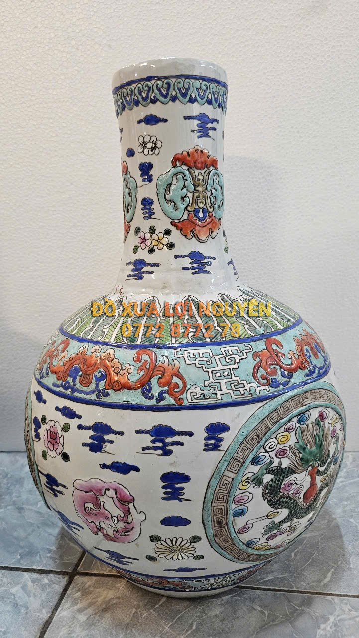 Cặp bình củ tỏi, gốm tàu - 2