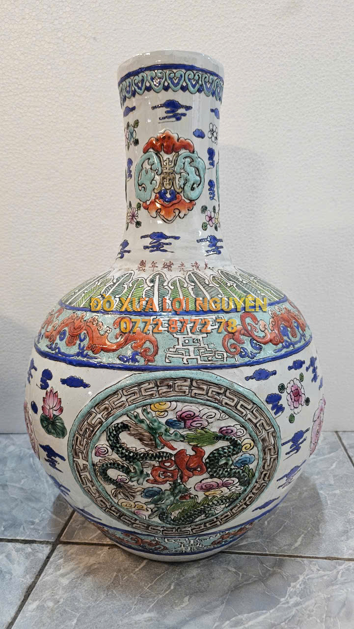 Cặp bình củ tỏi, gốm tàu - 2