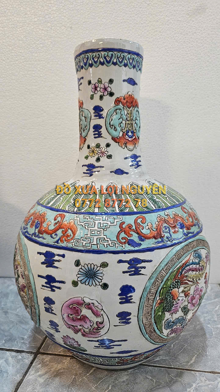 Cặp bình củ tỏi, gốm tàu - 2