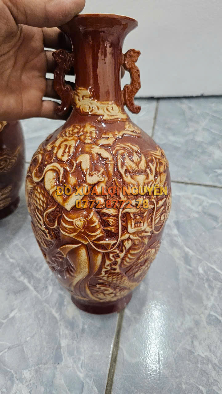 Cặp bình rồng, gốm tàu