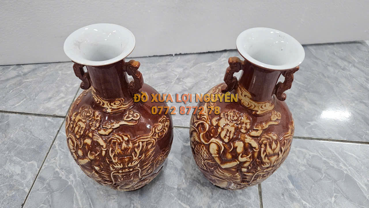 Cặp bình rồng, gốm tàu