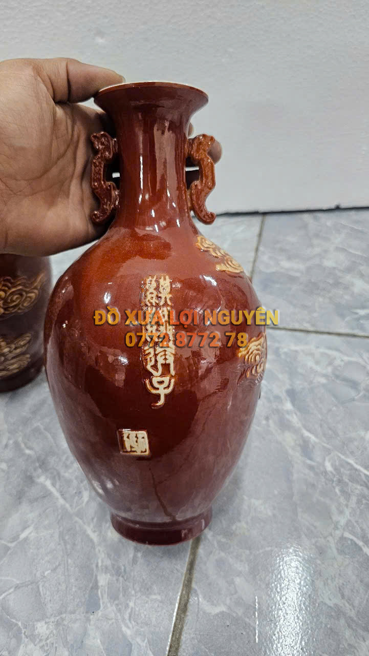 Cặp bình rồng, gốm tàu