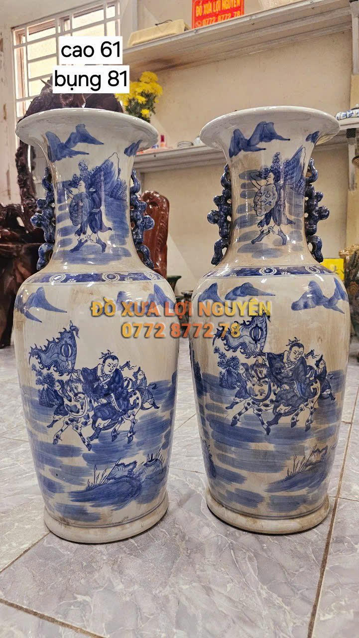 Cặp bình tích người, gốm tàu