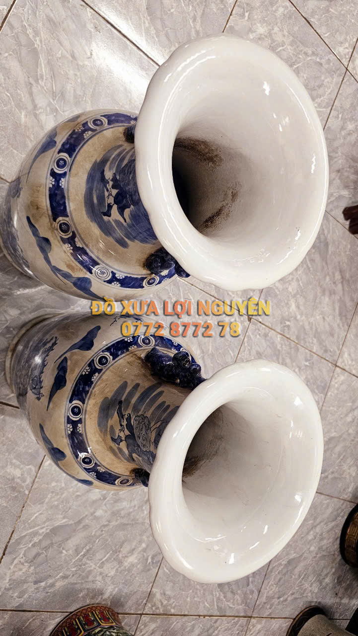 Cặp bình tích người, gốm tàu