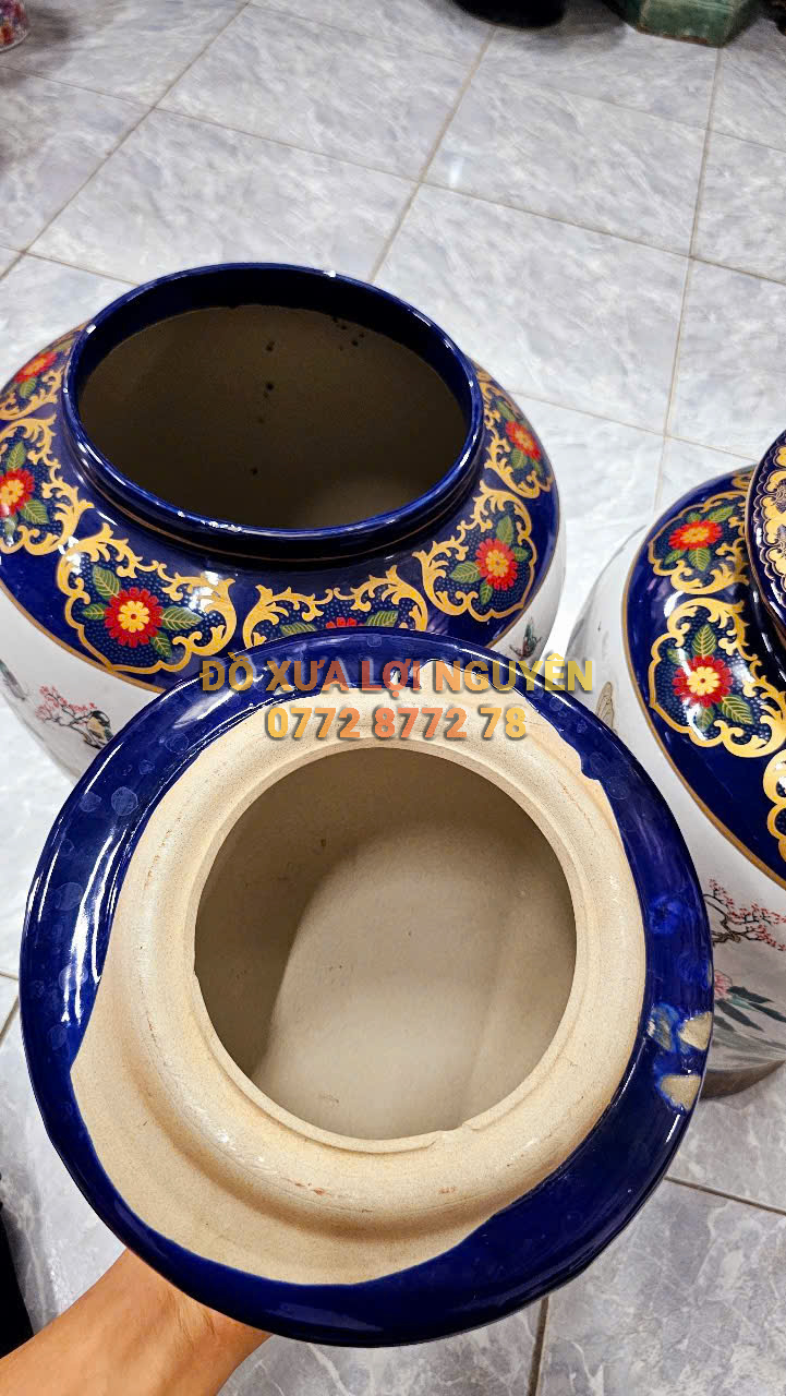 Cặp bình tích mã đáo thành công, gốm tàu