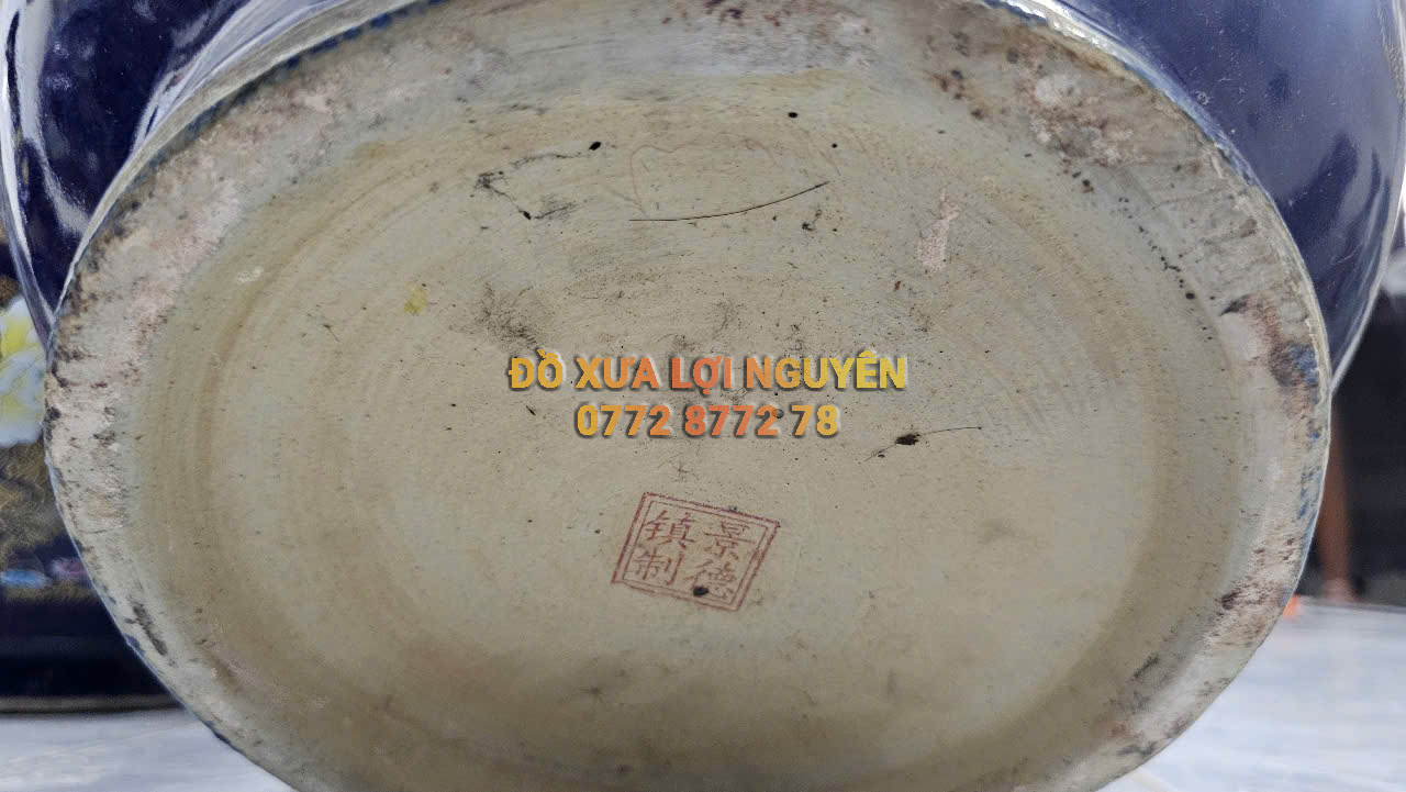 Cặp bình củ tỏi, gốm tàu